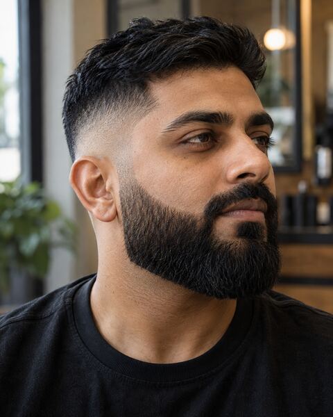 Sculpted beard grooming barber portfolio example