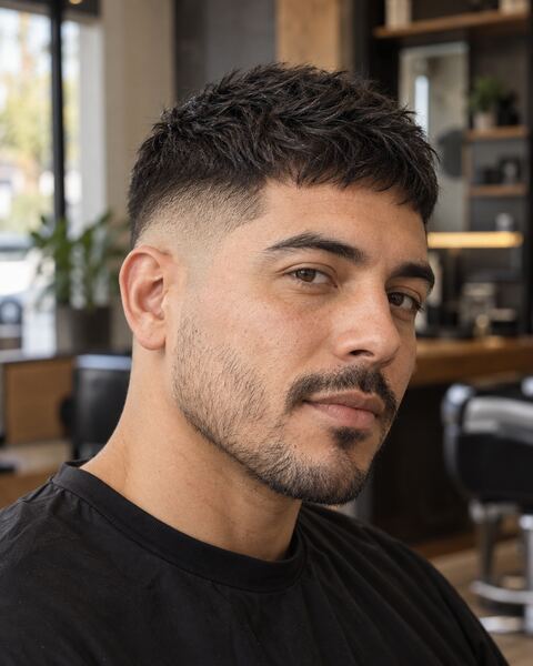 Textured mid fade in the Alex Morgan Barber portfolio