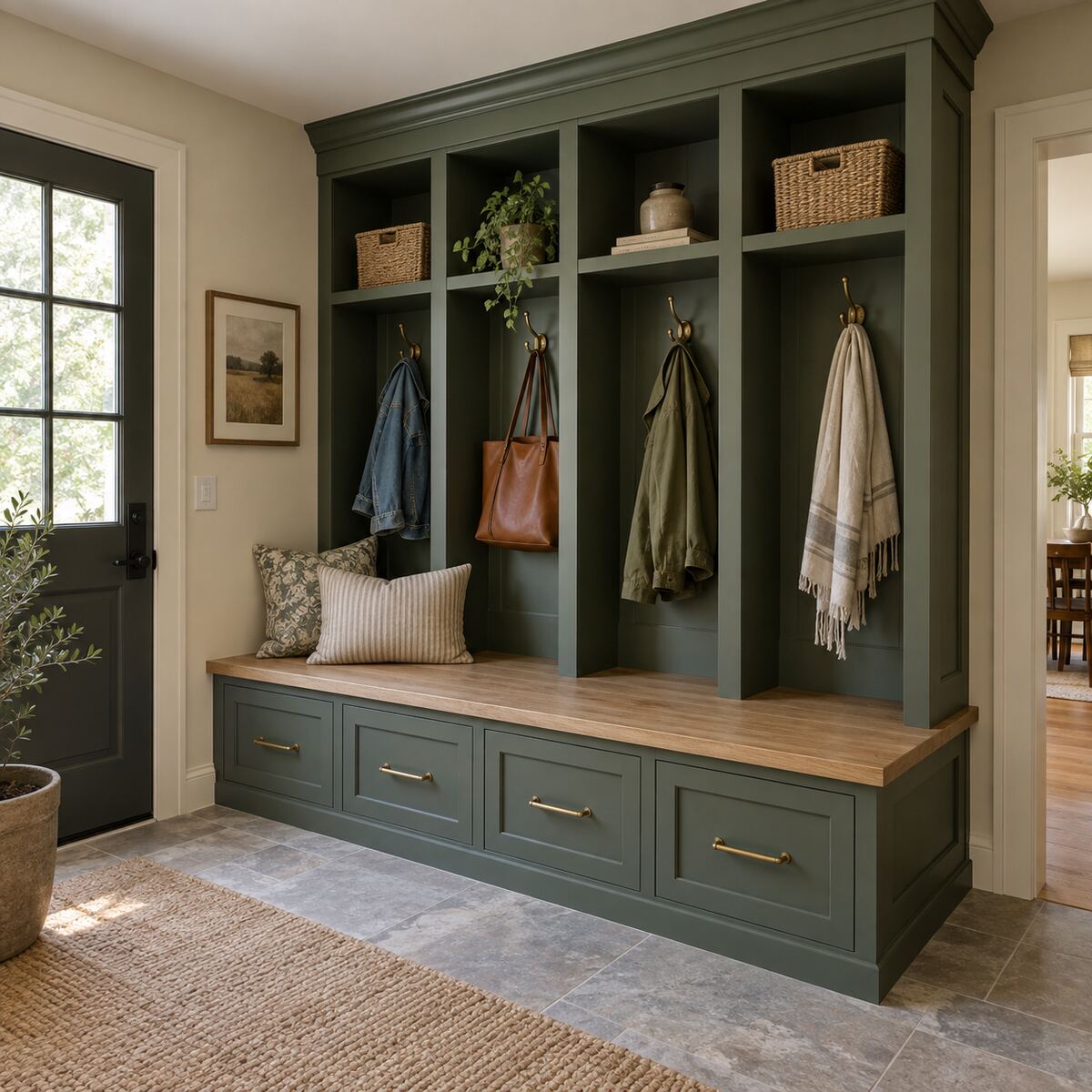 Custom mudroom built-in carpenter portfolio example