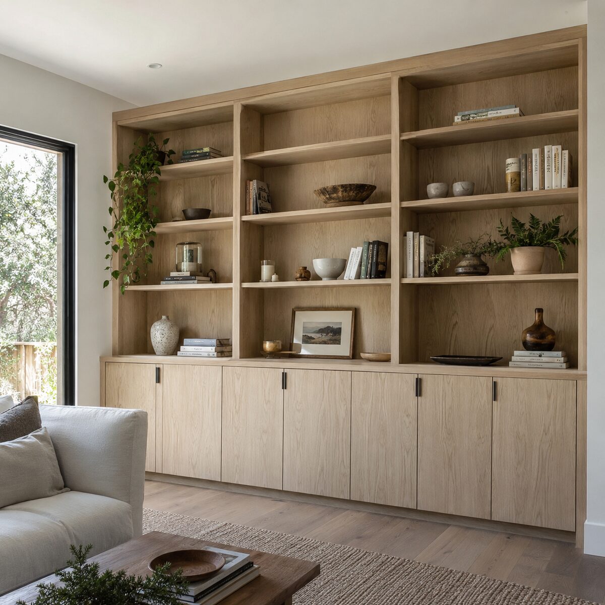 White oak built-in cabinetry project